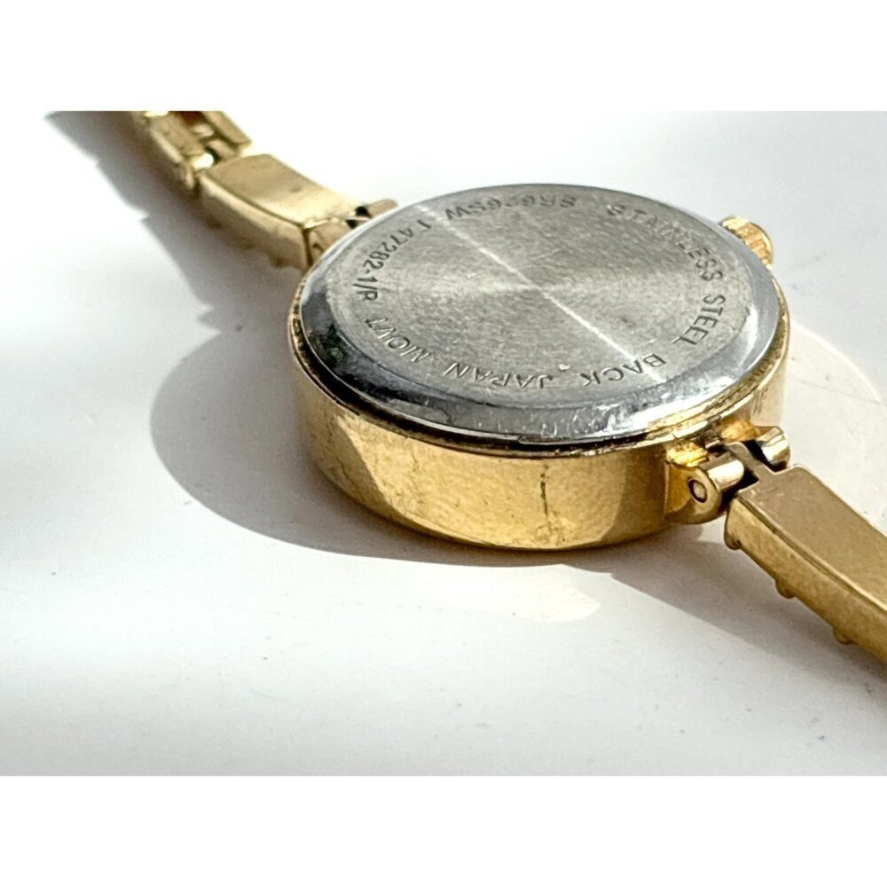 Minimalist Rhinestone Accented Analog Vintage Wristwatch - 22mm - WORKS! - Picture 10 of 13